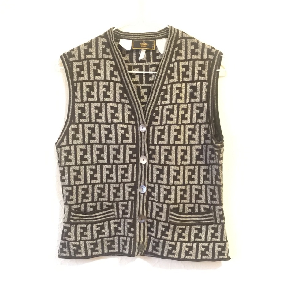 Authentic Fendi Zucca Monogram FF Logo Sweater